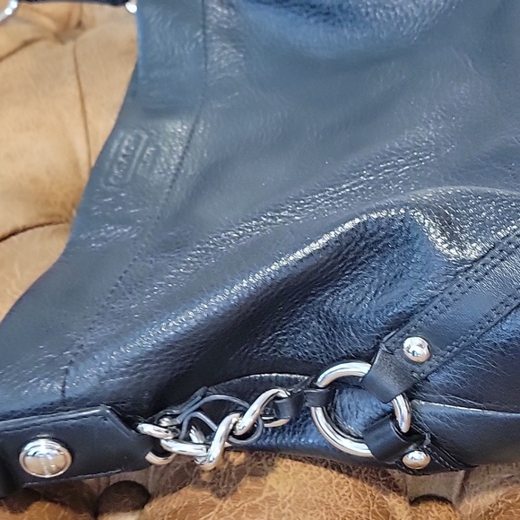 Coach Black Leather Tote Bag - Picture 3 of 11